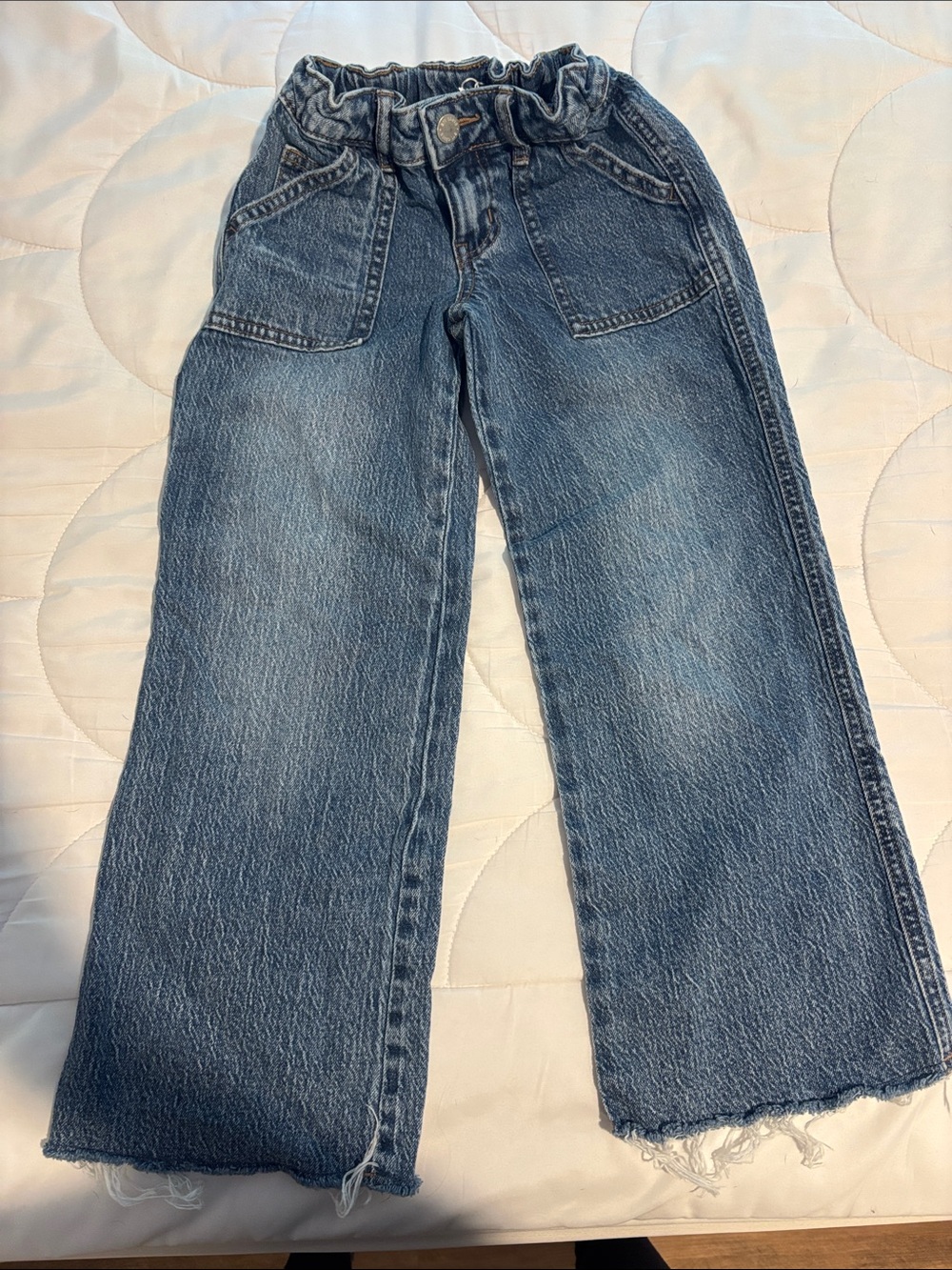 art class Faded Blue Wide-Leg Paperbag Waist Jeans
